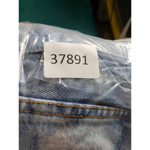 Levis 501 Jeans Size 38x32 Mens Blue Pants Button Fly Tie dye Red Tab Straight - Picture 15 of 15